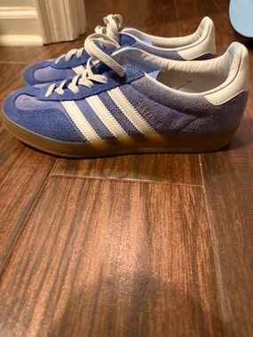 adidas Samba Suede Sneakers - Light Blue/White